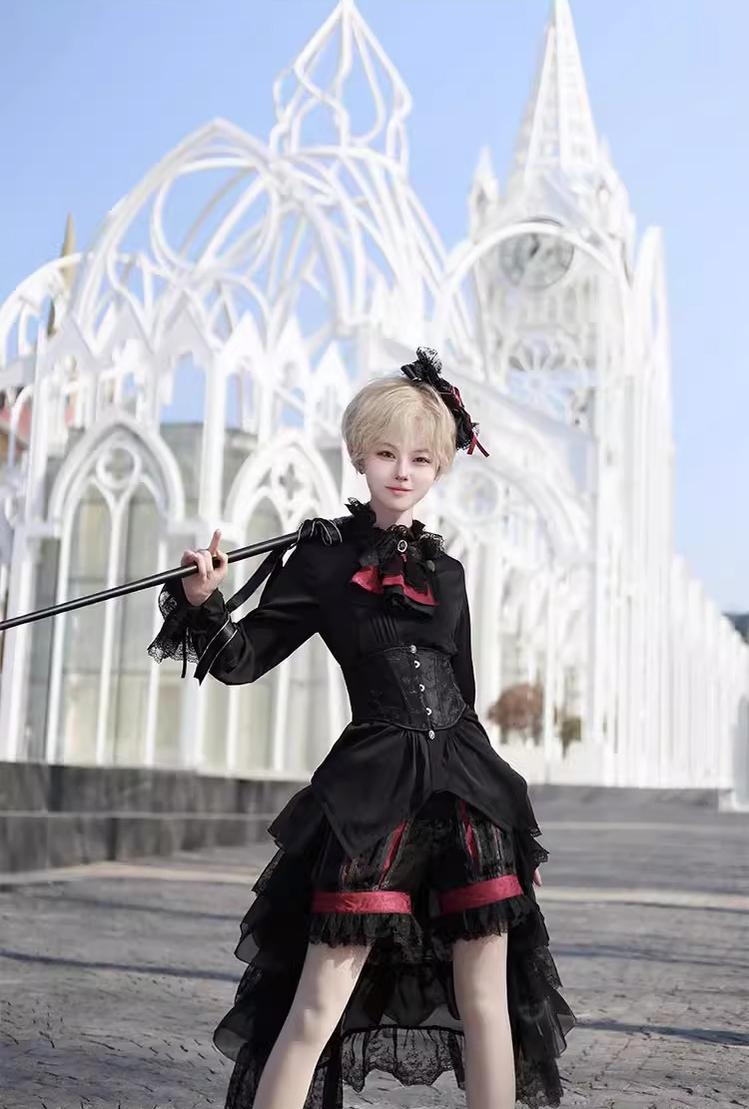CastleToo - Coffin of Pilgrimage - Medieval European Ouji Lolita Shirt & Pants Suit