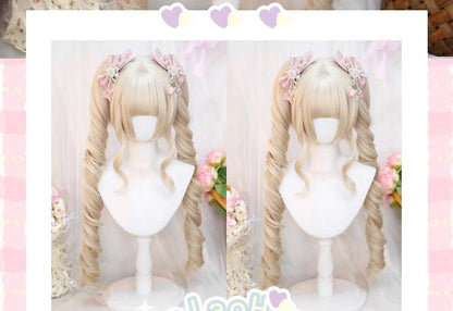 Dalao Home - Sweet Lolita Wig Roman Roll Double Ponytails Wig
