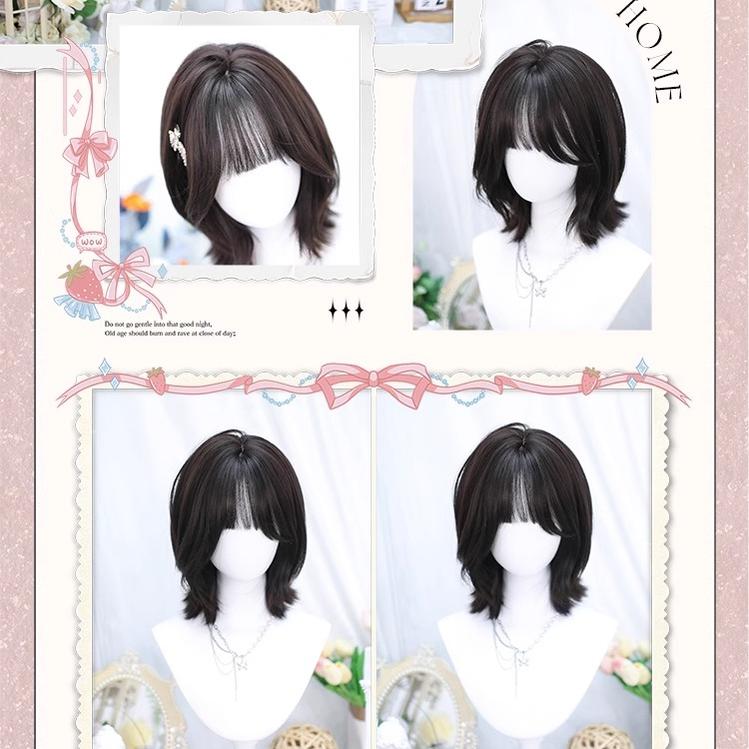 Dalao Home - Daily Short Lolita Wig With French-Style Shoulder-Length Wavy