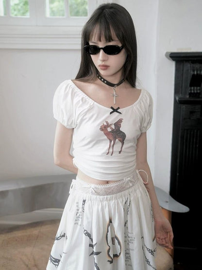 Short-sleeved short tops【s0000003003】