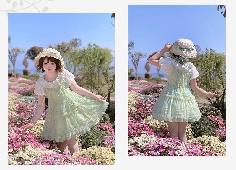 Polyhymnia - Secret Forest - Classic Lolita JSK Dress Multi-layered Dress Summer Gauze Dress