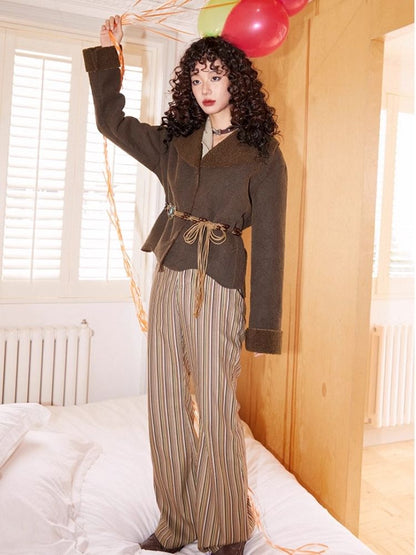 Casual suede jacket【s0000004585】