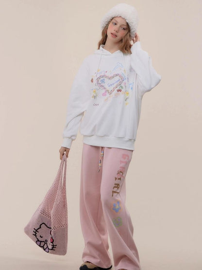 High waist straight sweatpants【s0000003787】