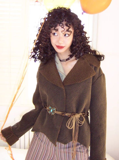 Casual suede jacket【s0000004585】