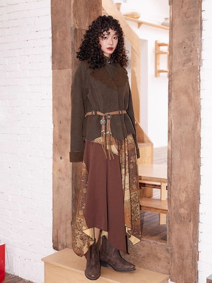 Casual suede jacket【s0000004585】