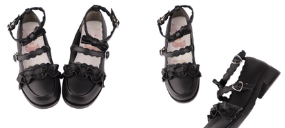 Sheep Puff - Kawaii Lolita Shoes Multicolors