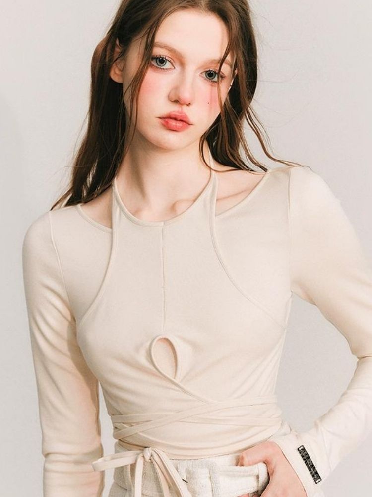 Fake two-piece knitted sweater【s0000003235】