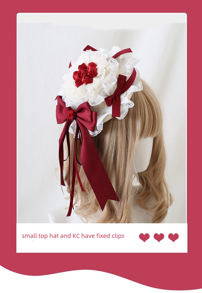 Xiaogui - Elegant Lolita Hairband Dark Red Headwear