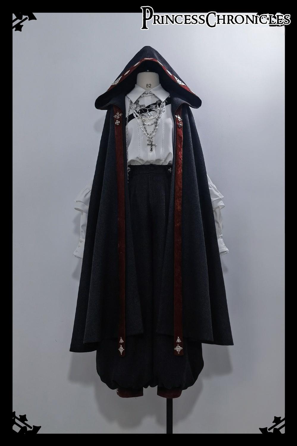 Princess Chronicles - Divine Covenant - Retro Ouji Lolita Pants Suit Male Lolita Long Cape