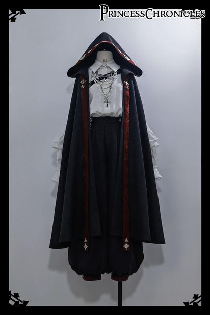 Princess Chronicles - Divine Covenant - Retro Ouji Lolita Pants Suit Male Lolita Long Cape