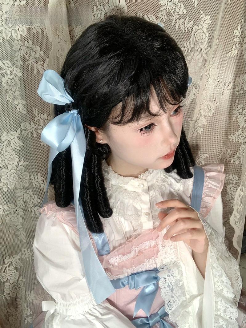 Mabuxi - 33CM Sparkling Lolita Wig Roman Curls Gorgeous Court Wig