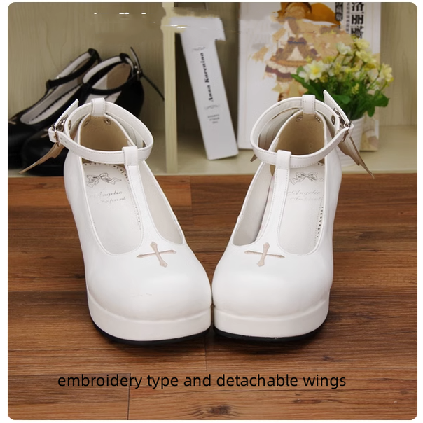 Angelic Imprint - Gothic Lolita Wings and Cross Shoes for Chistmas