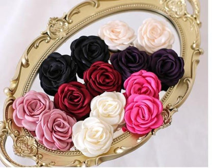 Xiaogui - Retro Lolita Brooch Rose Hairpins Flower Headdress