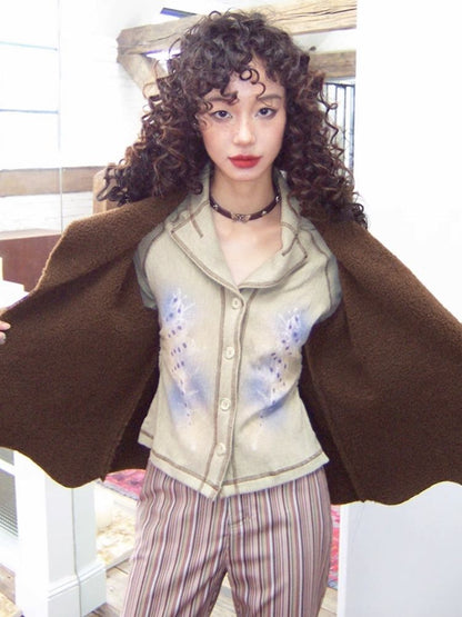 Casual suede jacket【s0000004585】