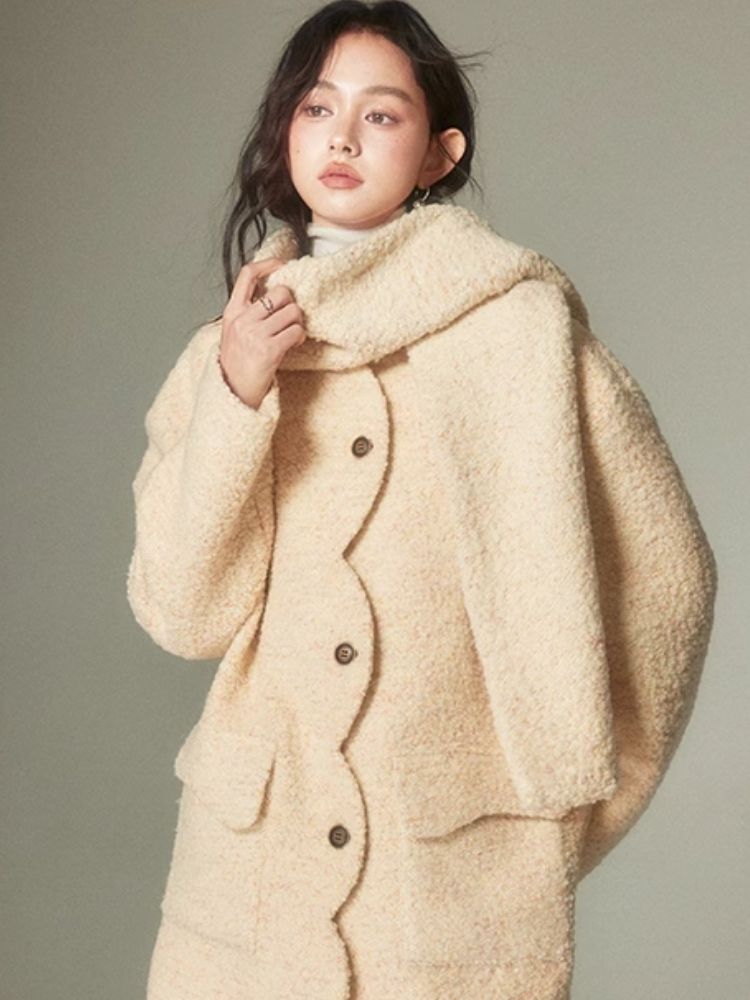 Drop Shoulder Cloudy Beige Coat【s0000004876】