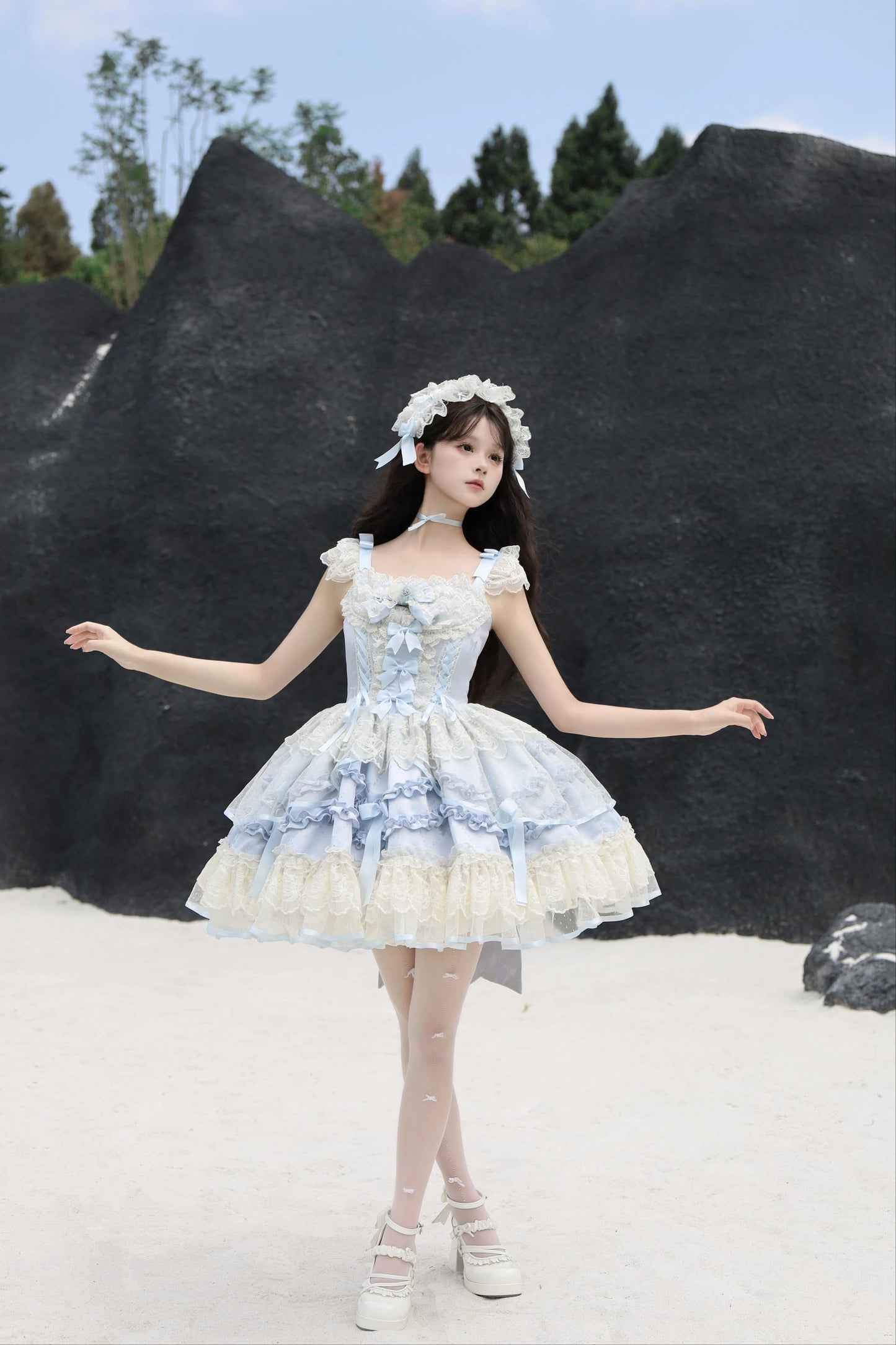 Sugar Girl - Dream Whisper Butterfly - Ballet-Inspired Sweet Lolita JSK Dress