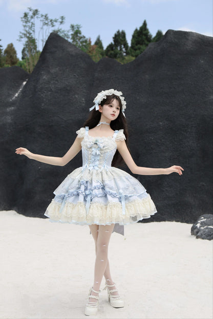 Sugar Girl - Dream Whisper Butterfly - Ballet-Inspired Sweet Lolita JSK Dress