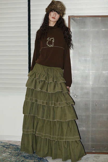 Casual Puppy Design Crewneck Top