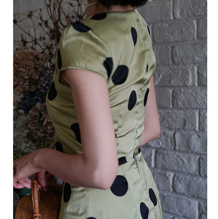 Duchess polka dot vintage blouse