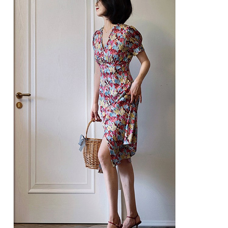 Tropical Floral Vintage Dress