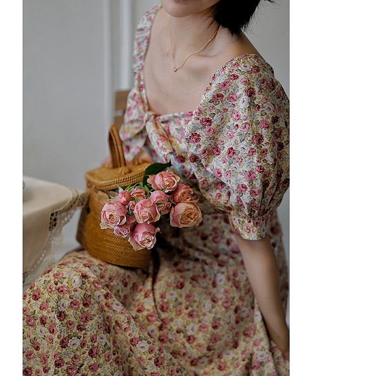 Flower field vintage dress