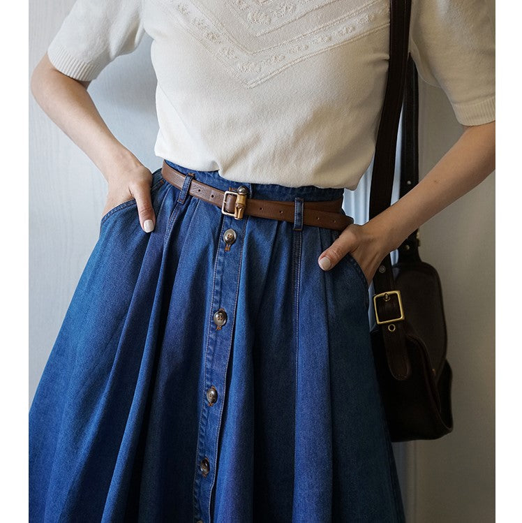 Countess retro denim skirt