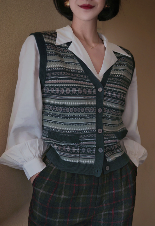 nordic knit vest