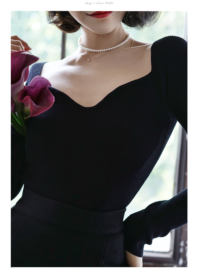 elegant lady slim knit