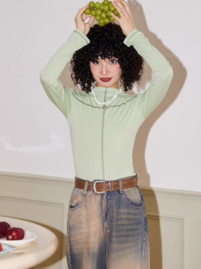 Stitching High Neck Inner T-Shirt【s0000007120】