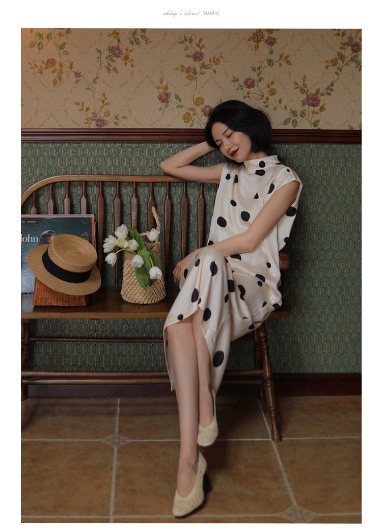 Countess Polka Dot Ecru Dress