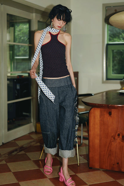 Vintage Dual-Sided Color Knit Tank Top