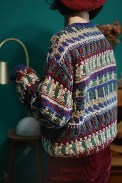 Nordic Retro Fair Isle Knit