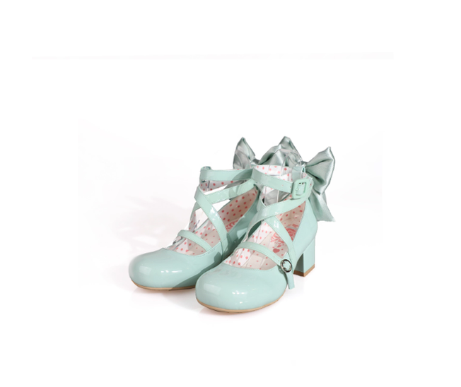 MODO - Follow in the Moonlight - Sweet Lolita Round Toe Shoes with Large Bow