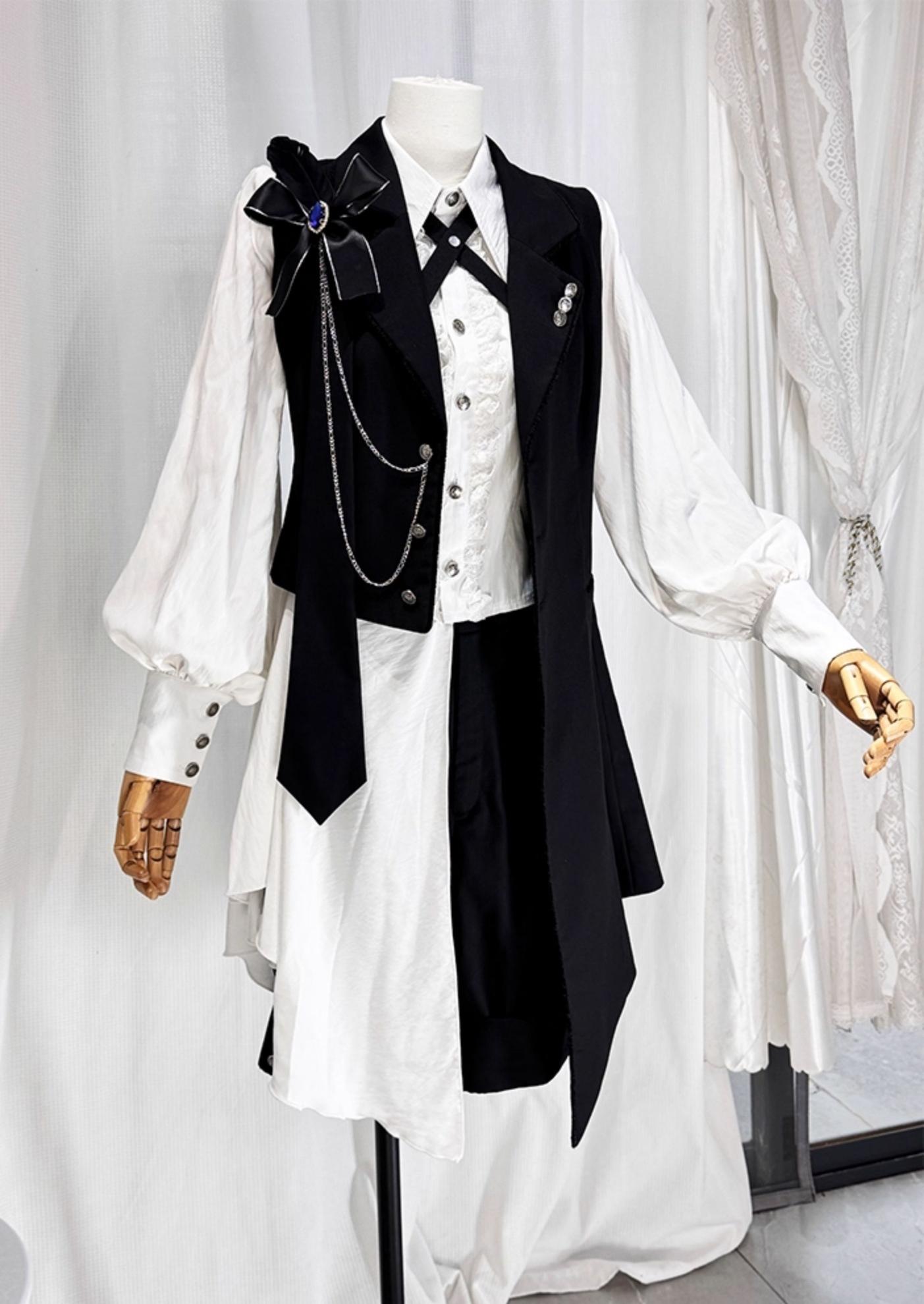 CastleToo - Black Tea Concerto - Ouji Lolita Outfit, Long Vest & Jacket