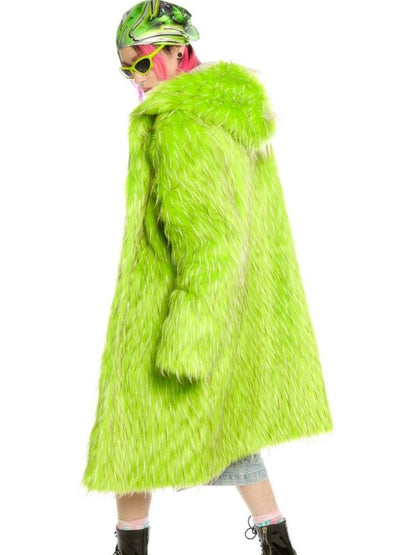 Fruit green hooded long coat and hat【s0000004456】