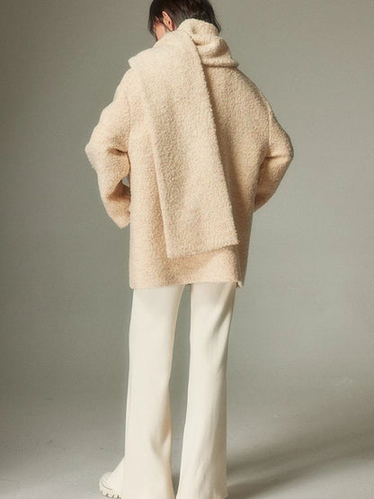 Drop Shoulder Cloudy Beige Coat【s0000004876】