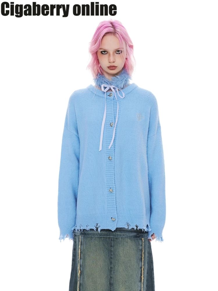 Tassel Broken Sweater Cardigan Jacket【s0000004975】