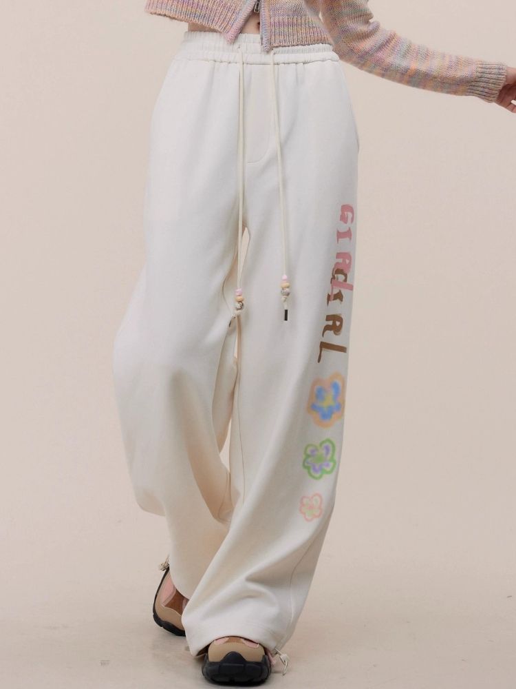 High waist straight sweatpants【s0000003787】