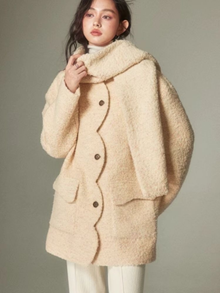 Drop Shoulder Cloudy Beige Coat【s0000004876】