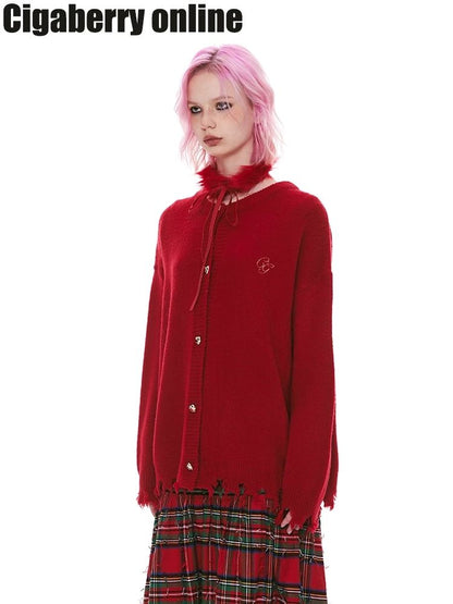 Tassel Broken Sweater Cardigan Jacket【s0000004975】