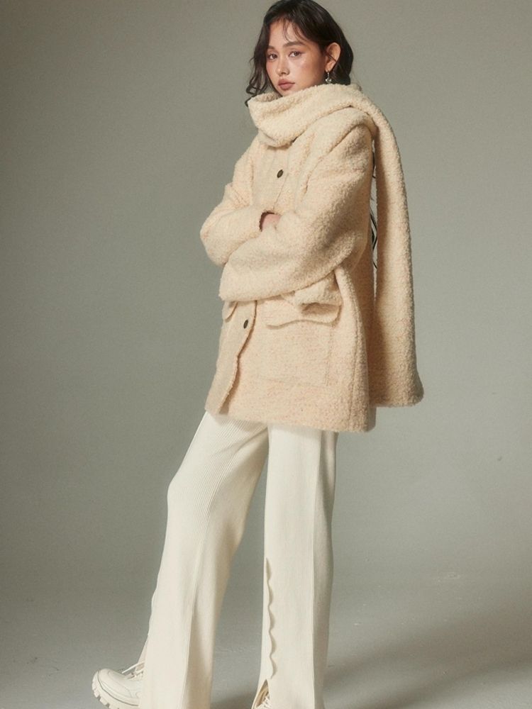 Drop Shoulder Cloudy Beige Coat【s0000004876】