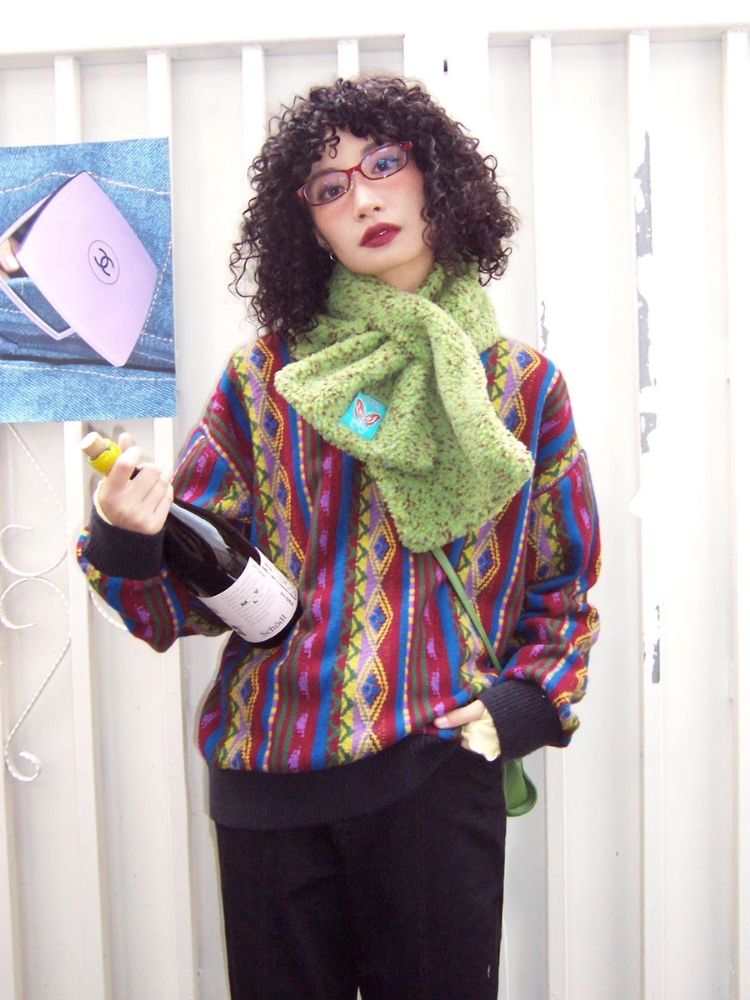 Vintage Jacquard Loose Sweater【s0000005133】