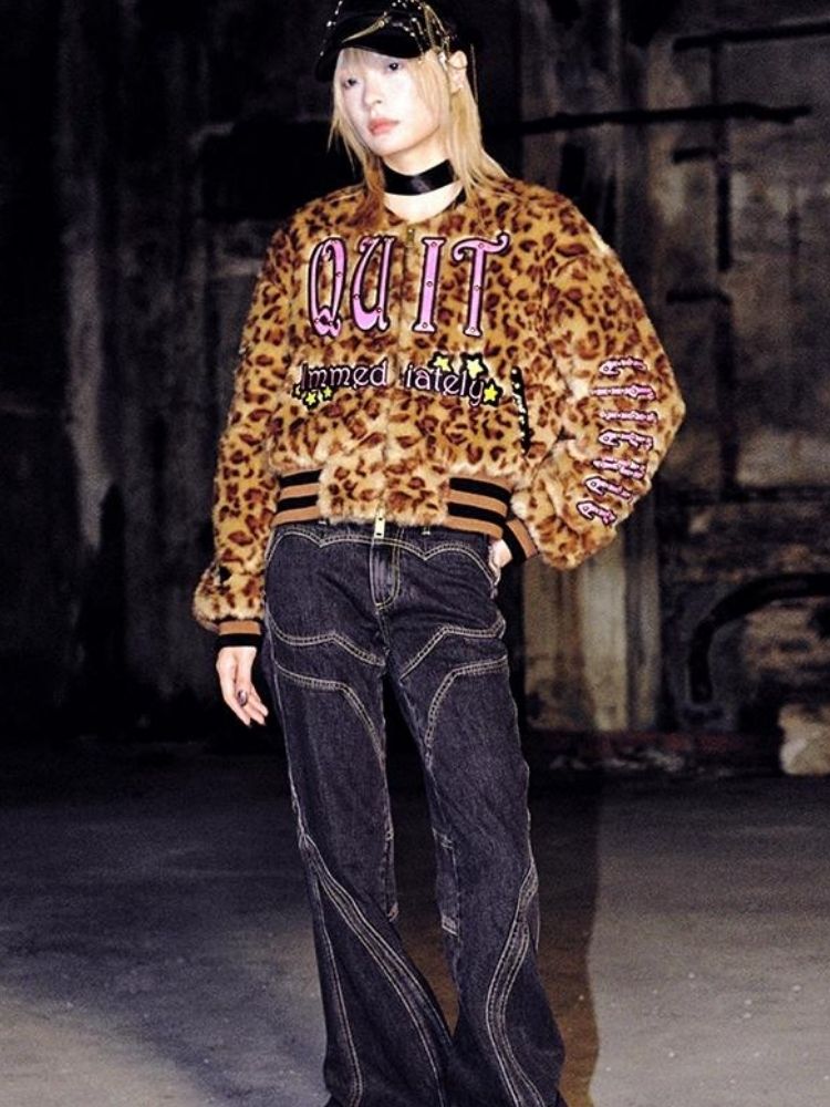 Leopard Print Embroidered Jacket【s0000004818】