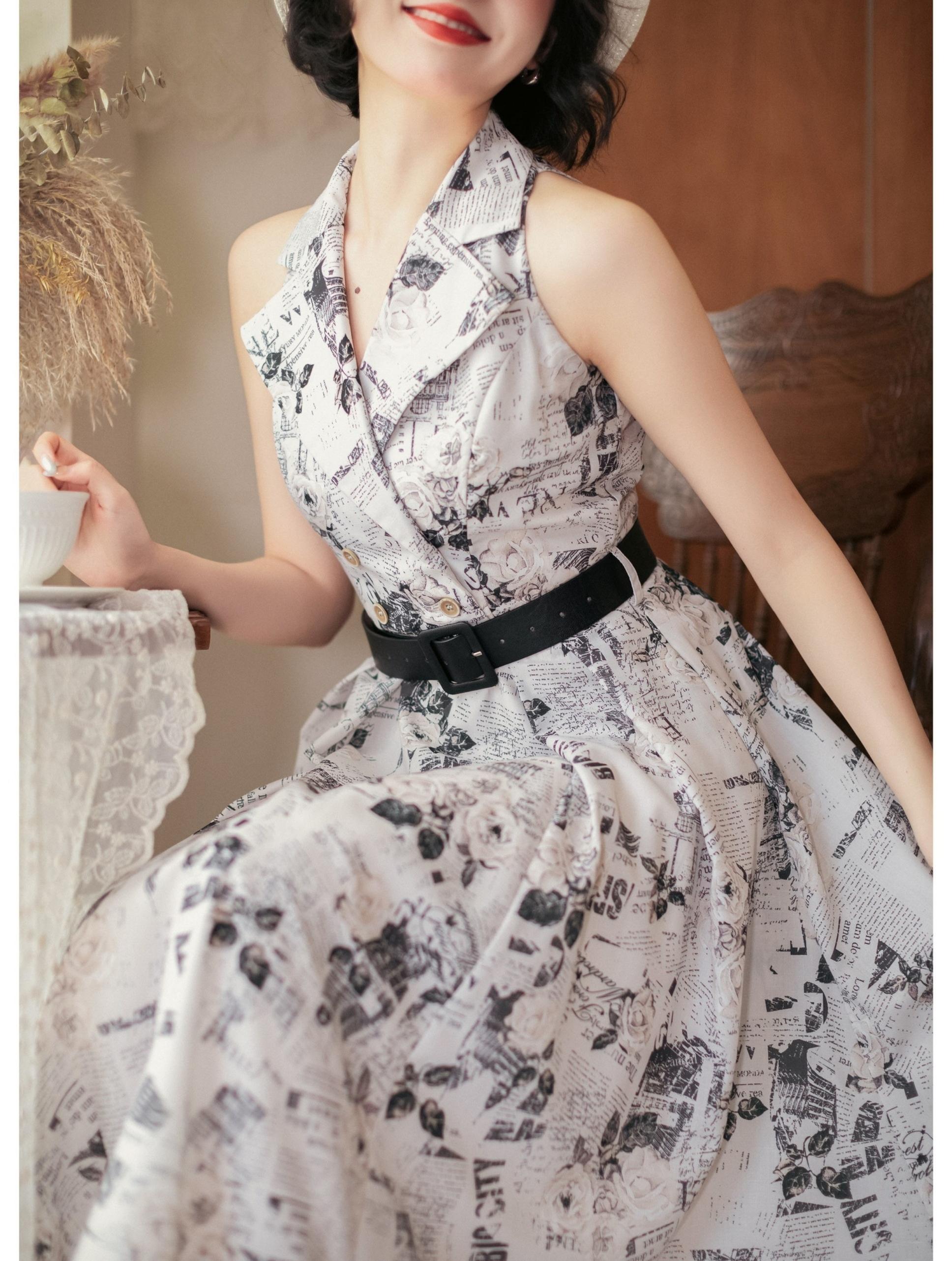 Forest Wardrobe - Afternoon Forest - Vintage Lolita Halter-neck JSK Dress in French Style