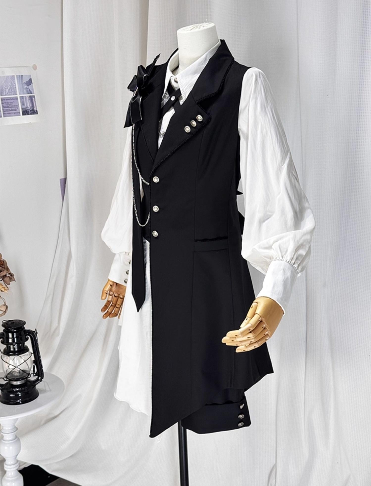 CastleToo - Black Tea Concerto - Ouji Lolita Outfit, Long Vest & Jacket