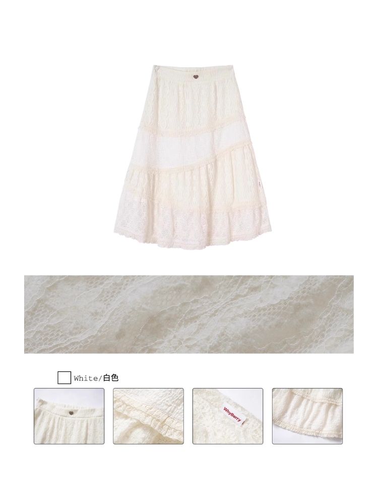 Double Lace Cake A-Line Dress【s0000006193】