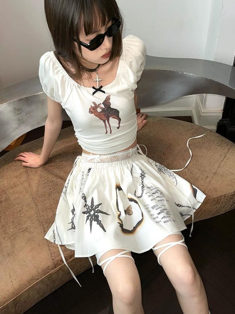 Short-sleeved short tops【s0000003003】