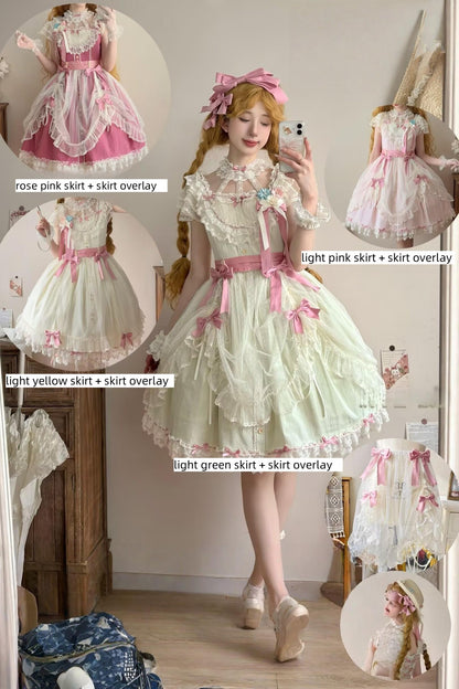 Uncle's Workshop - Fluttering Cherry Spring Strings - Cotton Sweet Lolita JSK Dress
