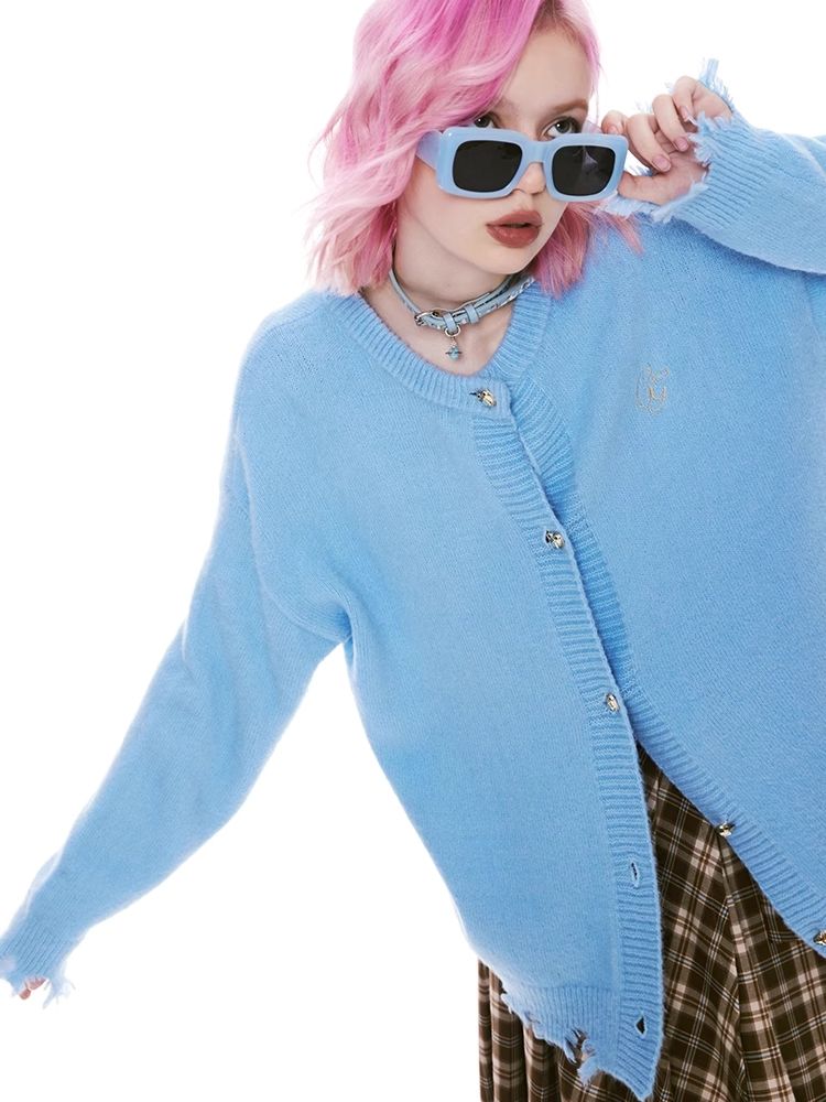 Tassel Broken Sweater Cardigan Jacket【s0000004975】