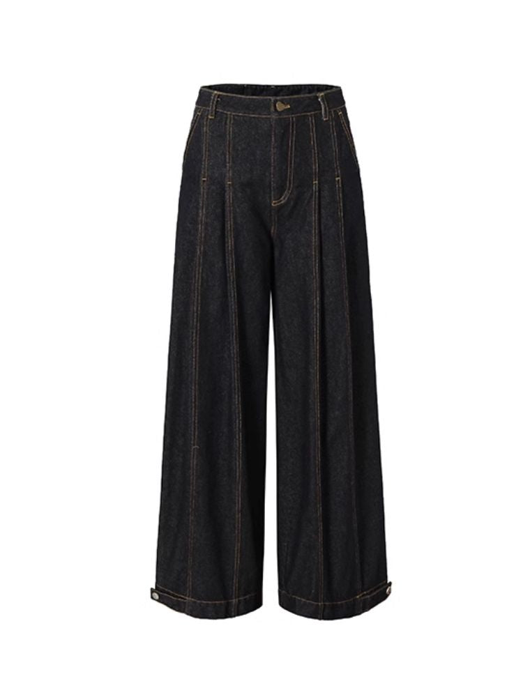 Versatile casual loose-fitting denim pants【s0000007059】